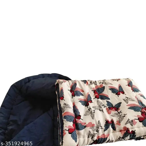 Handmade printed polycotton baby quilt from Taj Overseas, ideal for mild winter, size 40x50 inches, plush polyfill filling