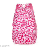 Tinytot pink polyester water-resistant backpack, 26L storage for girls/women, trendy & durable travel bag