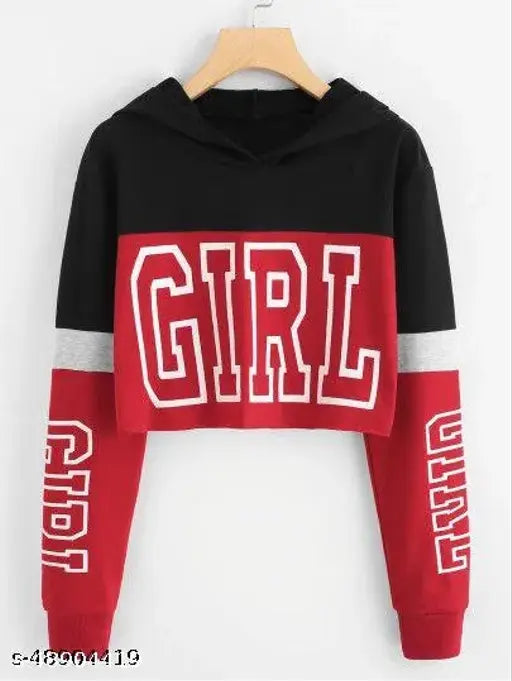 Colorblocked cotton long-sleeve women's t-shirt, XS-XL. Women's fashion top on hanger from India