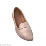 Synthetic leather women's ballerinas by Sanu Footwear, graceful belly design in sizes IND-4 to IND-9, India origin