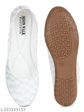 Synthetic slip-on Moonwalk Fashionable Ballerinas for women, casual footwear in neutral colors