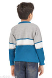 Multicolor wool sweater for boys aged 3-12 years, vibrant colorblock pattern on long sleeves
