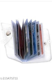 Stylish PVC plastic card holder pack of 3, protects 10 cards, free size, ideal for daily use, Indian-made