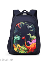 Blue waterproof polyester school backpack with pencil stationery pouch, ideal for picnics and school-going kids
