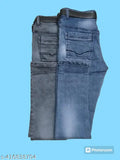 High-quality denim cotton men's jeans, dyed/washed, stretchable fit, zipper detail, sizes 28, 30, 32 - Indian origin