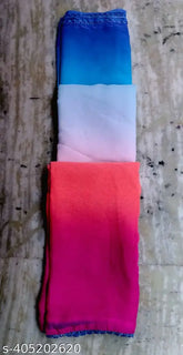 Cotton silk blend new fancy Georgette saree in solid pattern, free size, India origin