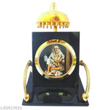 Shirdi Sai Baba acrylic car dashboard stand, Indian automobile showpiece with dimensions 6.35x6.35x8.89 cm and net quantity 1