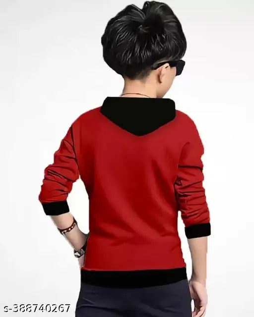 Printed cotton blend hoodie for kids (Paris design), long sleeves, unisex fit