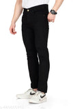 Stylish mid-rise, lightly washed black denim men's regular fit jeans - quality Indian denim for everyday casual sophistication and comfort