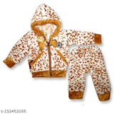 Golden tiger sweater for kids, wool long sleeves with printed net design in children's sizes: 0-3 months, 0-6 months, 3-6 months, 0-1 years. Handmade Indian kidswear
