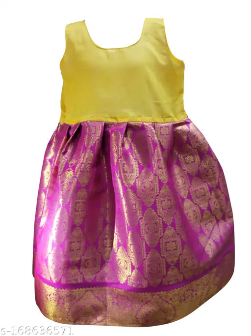 Girls traditional cotton silk lehenga choli set- gifted, sleeveless, embroidered for kids festivals