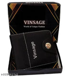 Attractive blue faux leather men's bi-fold wallet, two compartments, imported material