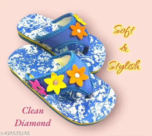 Printed EVA kids slippers, bright colors for toddlers aged 12-4 years, made in India