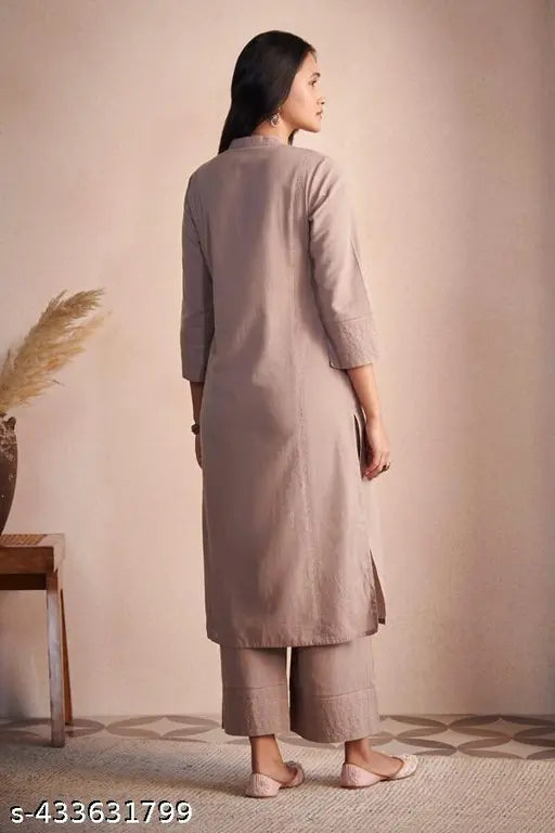 Viscose kurta set with dupatta and dhoti pants, self-designed Indian women's outfit on display