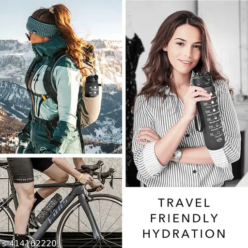 Multi-colored leak-proof sports water bottle for adults, gym-friendly and office/school use, BIS/ISI certified, plastic material