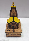 Brown wooden 3D model Shree Kedarnath Dham and Ayodhya Shri Ram temple set for home or office