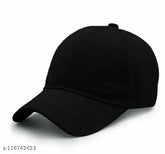 Adjustable cotton baseball cap, solid pattern, perfect for both men and women. Made in India