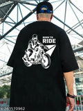 Oversized cotton hip hop t-shirt, double side printed, men's fashionable loose fit