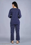 Rayon pyjamas set, printed net fashion queen top and bottom with three-quarter sleeves, size S (36in bust, 23in length), M (38in bust, 24in length), XXL (44in bust, 27in length)