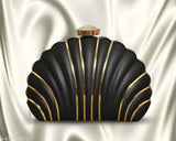 Striped net fabric Shall Design clutch purse, free size, perfect for party wear