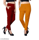 Stretchable cotton pants, latest design for women's fashion, available in various sizes (S-5XL), made in India