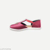 Maroon synthetic ballerinas for women - stylish latest design from Bally Foot, closed back style, India origin