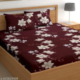 Microfiber floral fitted bedsheet, 2 pillow covers included, adds a touch of luxury to your summer bedroom
