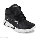 Boys' mesh & PVC sports shoes for running/walking with lace-up closure - lightweight, comfortable, durable, slip-resistant. Ideal for jeans and various activities including jogging, gym, hiking, biking. Made in India (Size: 7-8Y, 8-9Y, 9-10Y)