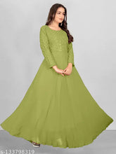 Georgette three-quarter sleeve solid kurti, JANHVI_01 Indian women's fashion