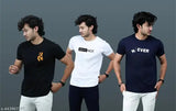 Polycotton printed t-shirt set for men - 3 pack, high-quality, breathable, stylish, super soft, Indian origin