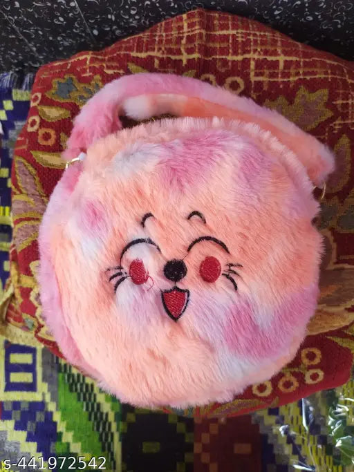 Colorblock fabric clutch crossbody sling bag for kids and girls, free size (L:4in, W:8in), Indian made children's accessory