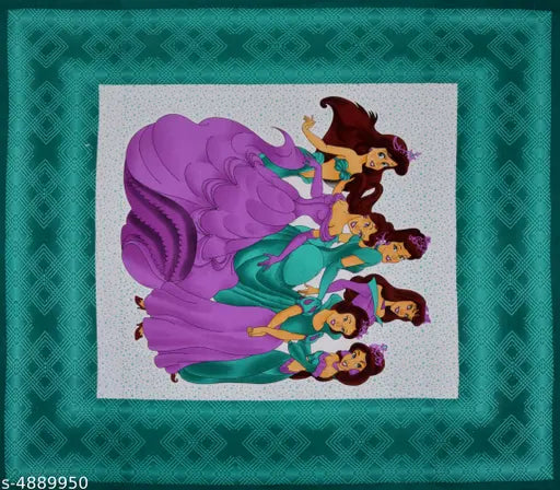 Jaipuri cotton printed queen double bed sheet, 140 thread count, 2 pillow covers, patterned Indian design