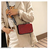 Solid fabric sling bag, portable and compact, perfect for travel organizers and cosmetics (India)