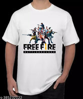 Stylish white printed polyester short sleeves kids t-shirt, comfortable wear for everyday style