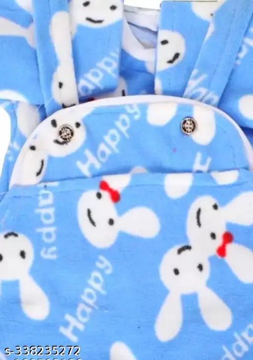 Warm wool thermal set for baby (0-6 months), printed net design, color change due to photo light effect