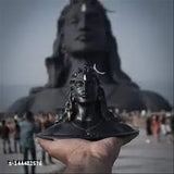 Adorable 11cm x 10cm poly resin Sai Collection Adiyogi Statue for dashboards, home or office decor. Made in India, perfect spiritual gift item