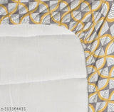 MULTICOLOR HOMICON Premium Cotton Flat Double Bedsheets, breathable & wrinkle-free, 2 King size pillow covers, 90x90 inches, ideal for summer