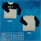 Colorblocked long-sleeve kids' combo t-shirts (1-5 years), premium cotton, vibrant colors, made in India