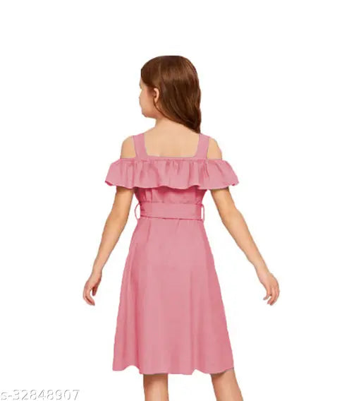 Bhoolku Kids cotton blend frocks, short-sleeved solid dresses for 3-4, 4-5, 5-6, 6-7, 7-8, 8-9, 9-10, and 10-11-year-olds, Indian princess stylish girls tops
