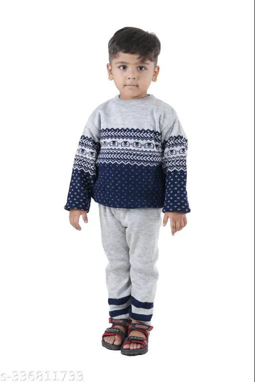 Woolen striped winter wear kids sweater pack (Pack of 1) - Long sleeves, available in various sizes from 9-12 Months to 4-5 Years
