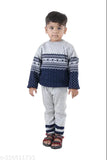 Woolen striped winter wear kids sweater pack (Pack of 1) - Long sleeves, available in various sizes from 9-12 Months to 4-5 Years