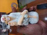 Poly resin Sai Amrut AShirwad Hand Saibaba idol, 2" L x 4.5" H x 2" B, Indian-made religious figurine for home or temple worship