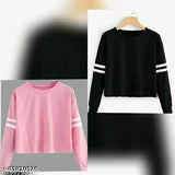 Classic cotton blend long-sleeved solid t-shirt for women, pack of 2 from India