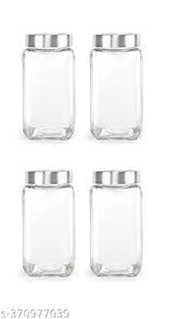 Glass airtight mixer jars, pack of 4 for kitchen storage, essential jars & containers from India