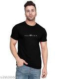 Heathex cotton blend men's half sleeve round neck t-shirt, solid color, casual wear perfect for everyday style