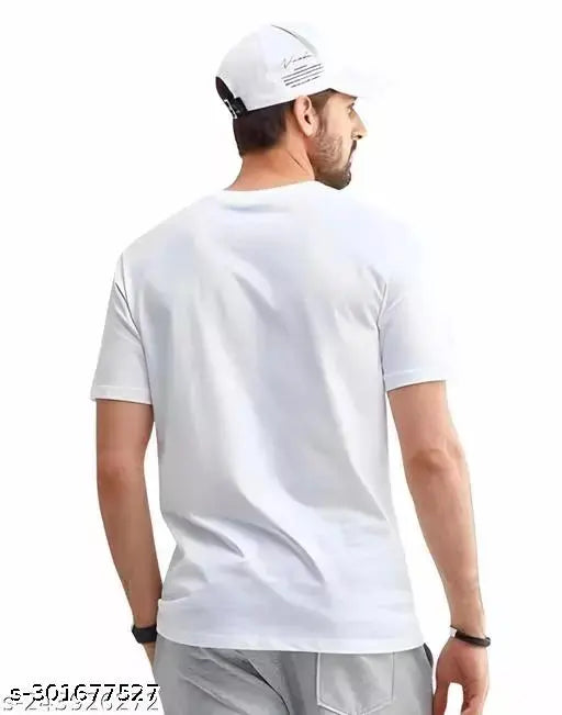 LTF-Round Neck Half Sleeve Printed Polyester Men's T-shirt, vibrant design, comfortable fit, India-origin