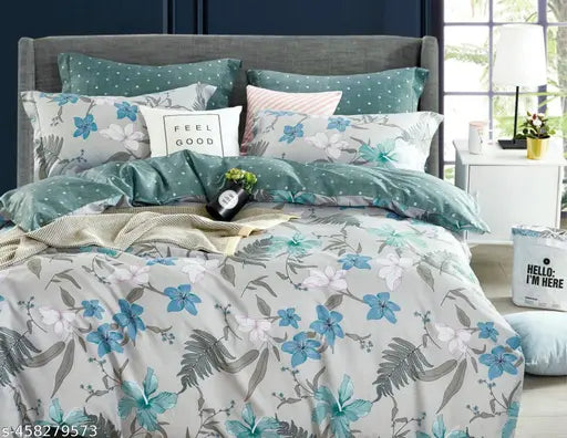 Cotton blend queen comforter, soft & cozy Homefort all-season bedding from India