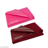 Waterproof microfiber crib sheets (Medium Maroon & Dark Pink) - quick dry, reusable, and absorbent for babies. Pack of 2, protects against fluids, ideal for 0-18 months