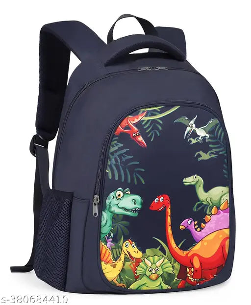 Blue waterproof polyester school backpack with pencil stationery pouch, suitable for both boys and girls. Durable design for daily use and picnics