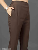 Embroidered cotton blend kurta with dupatta and bottomwear, three-quarter sleeves, Indian ethnic wear for women